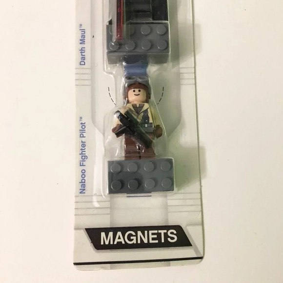 Lego Star Wars Magnets Anakin Skywalker Darth Maul Naboo Fighter Minifigures - Picture 4 of 16
